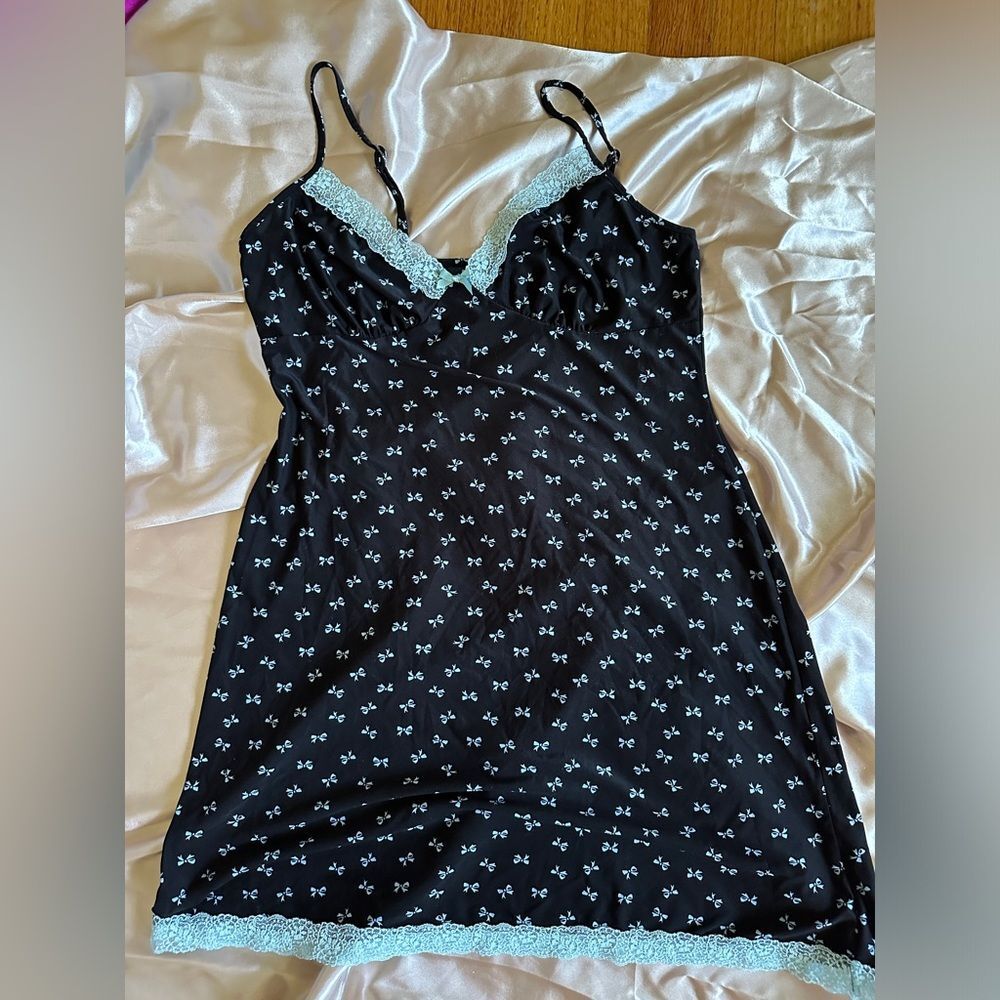 Apt 9 Navy Blue Babydoll Chemise size Medium VGUC